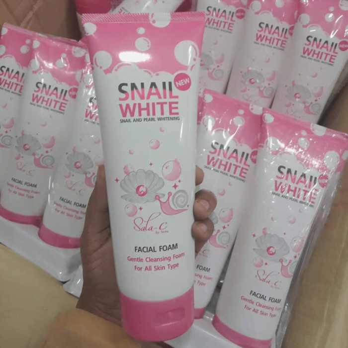Snail White Snail And Pearl Whitening Facial Foam