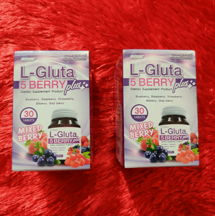 L Gluta 5 Berry Plus Whitening Capsule L Gluta 5 Berry Plus Whitening Capsule
