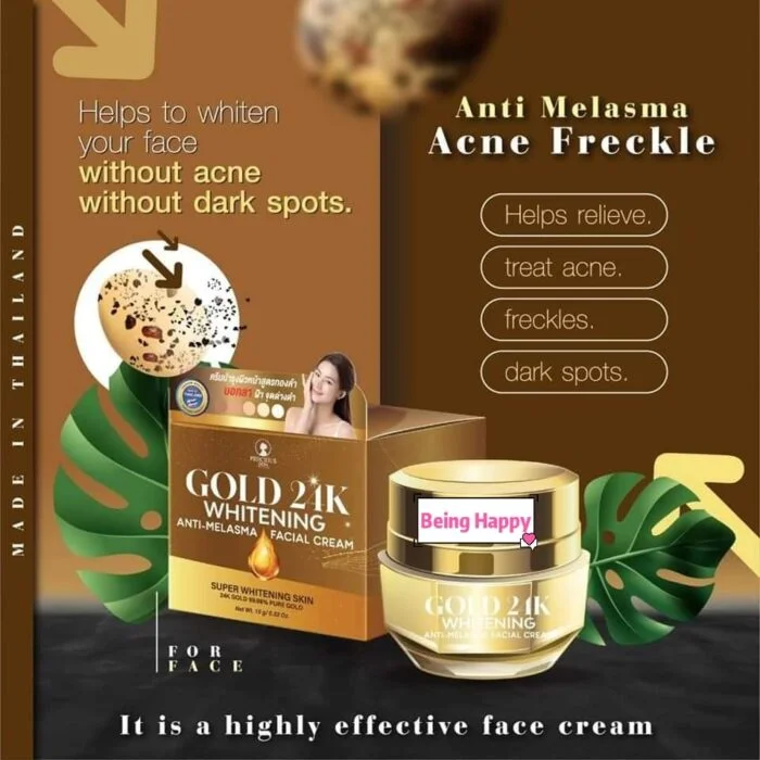 Gold 24K Whitening Anti Melasma Facial Cream