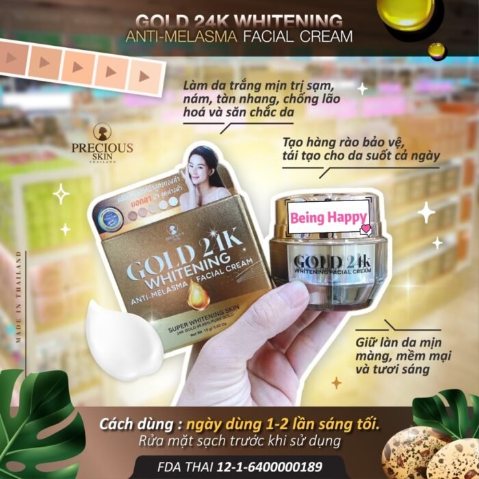 Gold 24K Whitening Anti Melasma Facial Cream Gold 24K Whitening Anti Melasma Facial Cream