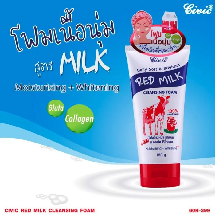 Civic Red Milk Cleansing Foam Face Wash