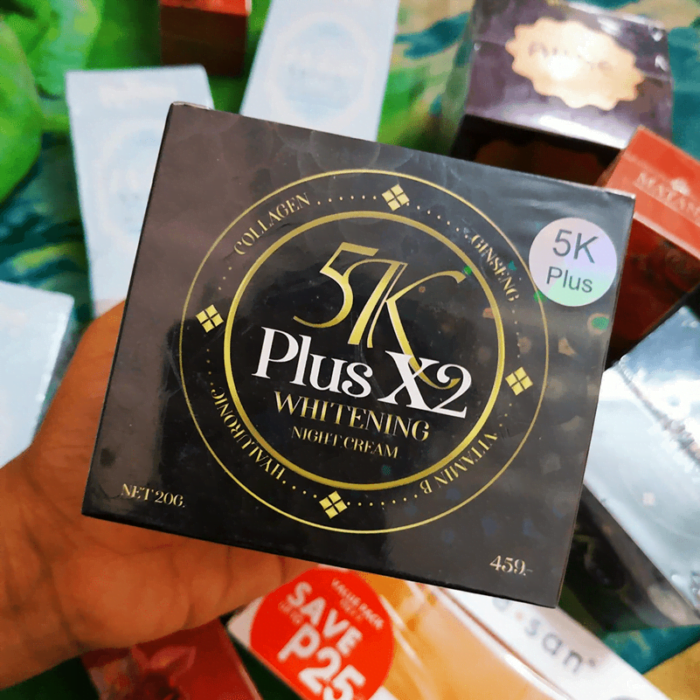 5k Plus X2 Whitening Night Cream 5k Plus X2 Whitening Night Cream