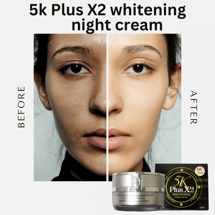 5k Plus X2 Whitening Night Cream 5k Plus X2 Whitening Night Cream