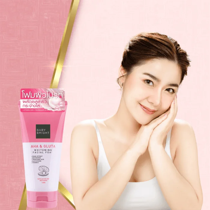 Baby Bright Aha & Gluta Whitening Facial Foam