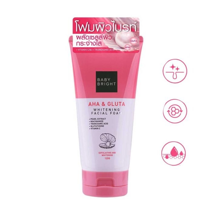 Baby Bright Aha & Gluta Whitening Facial Foam Baby Bright Aha & Gluta Whitening Facial Foam