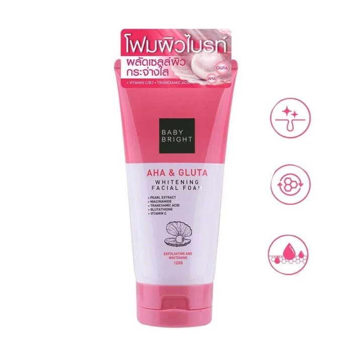 Baby Bright Aha & Gluta Whitening Facial Foam