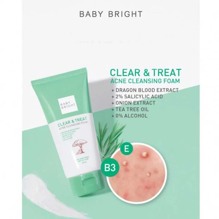 Baby Bright Clear & Treat Acne Cleansing Foam
