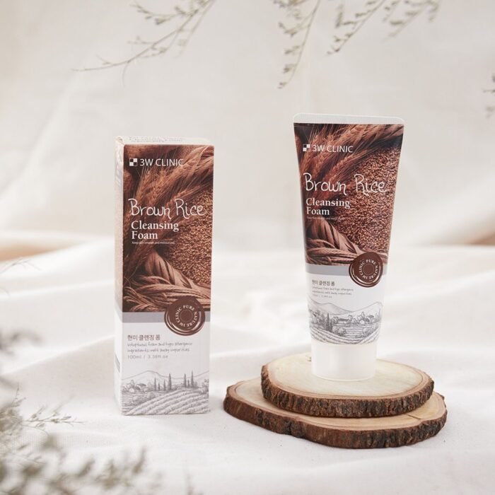 3W Clinic Brown Rice Foam Cleansing
