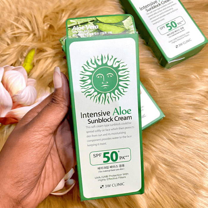 3W CLINIC Intensive Aloe Sunblock Cream