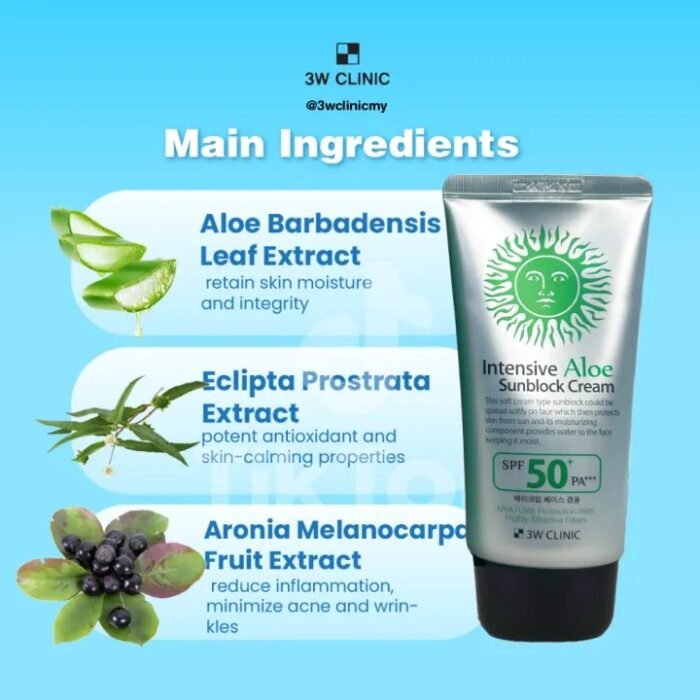 3W CLINIC Intensive Aloe Sunblock Cream