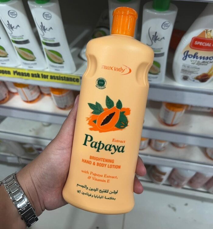 Max Lady Papaya Brightening Hand and Body Lotion - Image 2
