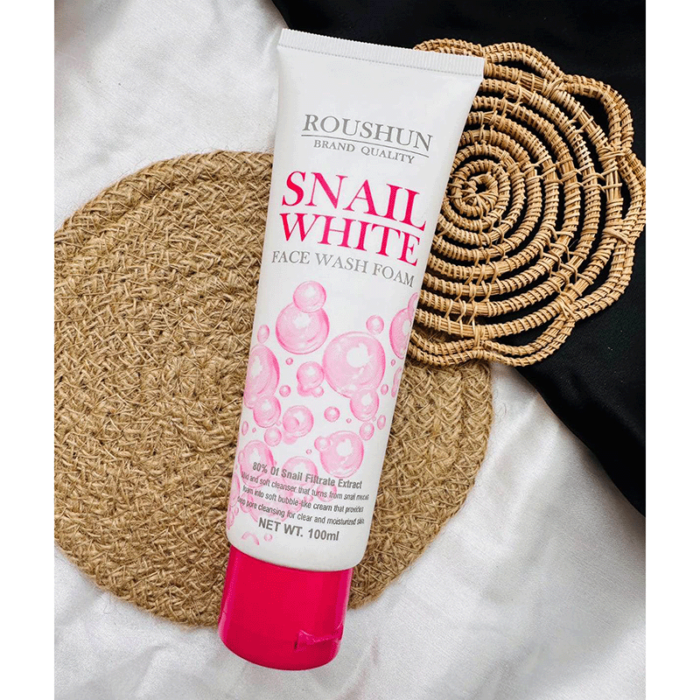 Roushun Snail White Face Wash Foam Roushun Snail White Face Wash Foam