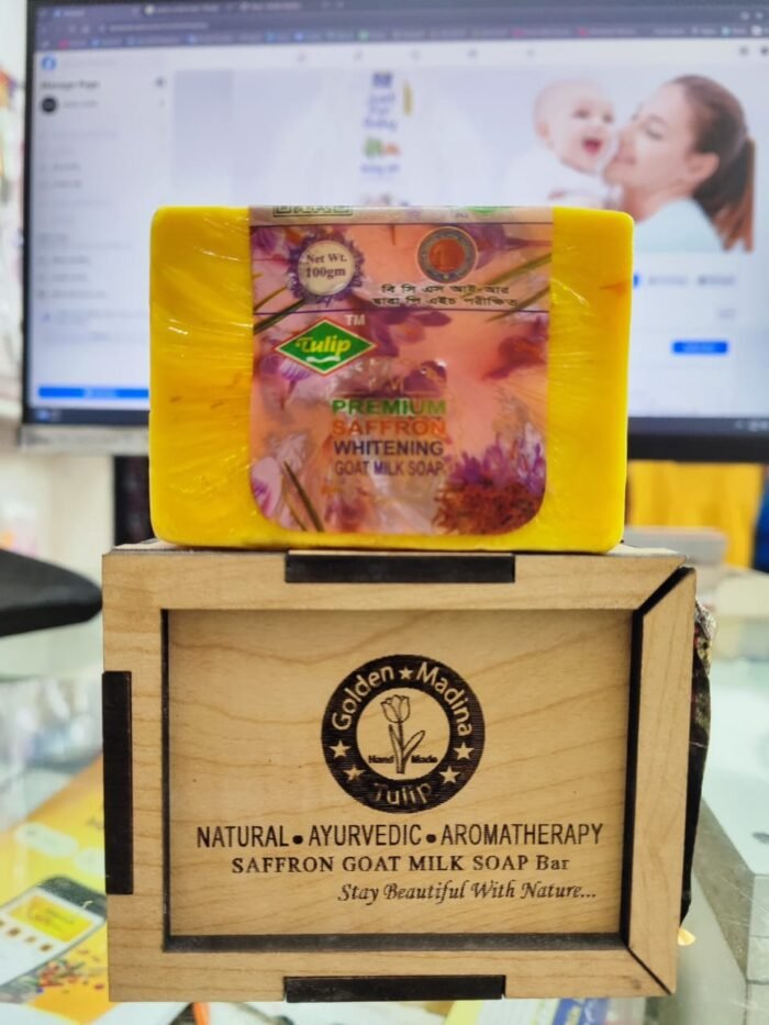 Golden Madina Tulip - Saffron Goat Milk Soap Bar
