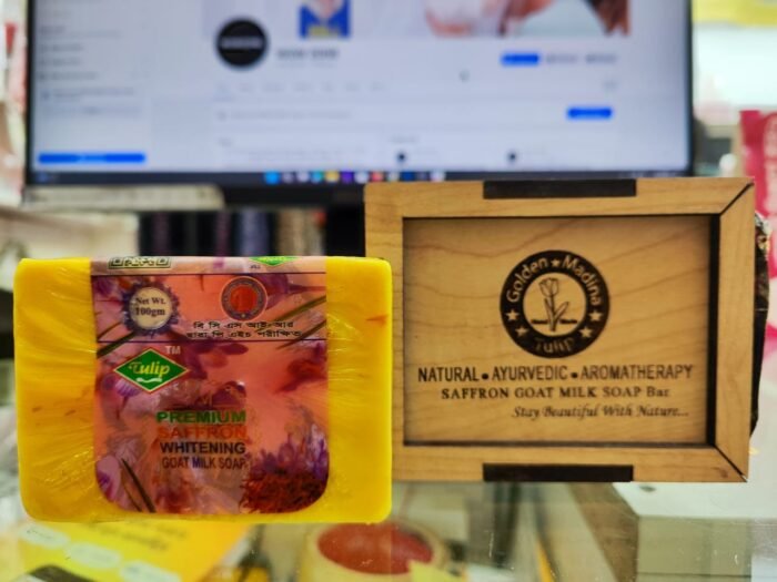 Golden Madina Tulip - Saffron Goat Milk Soap Bar