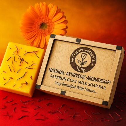 Golden Madina Tulip - Saffron Goat Milk Soap Bar