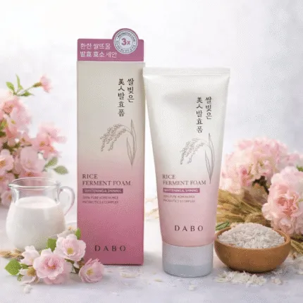 Dabo Whitening & Shining Rice Ferment Foam Face Wash