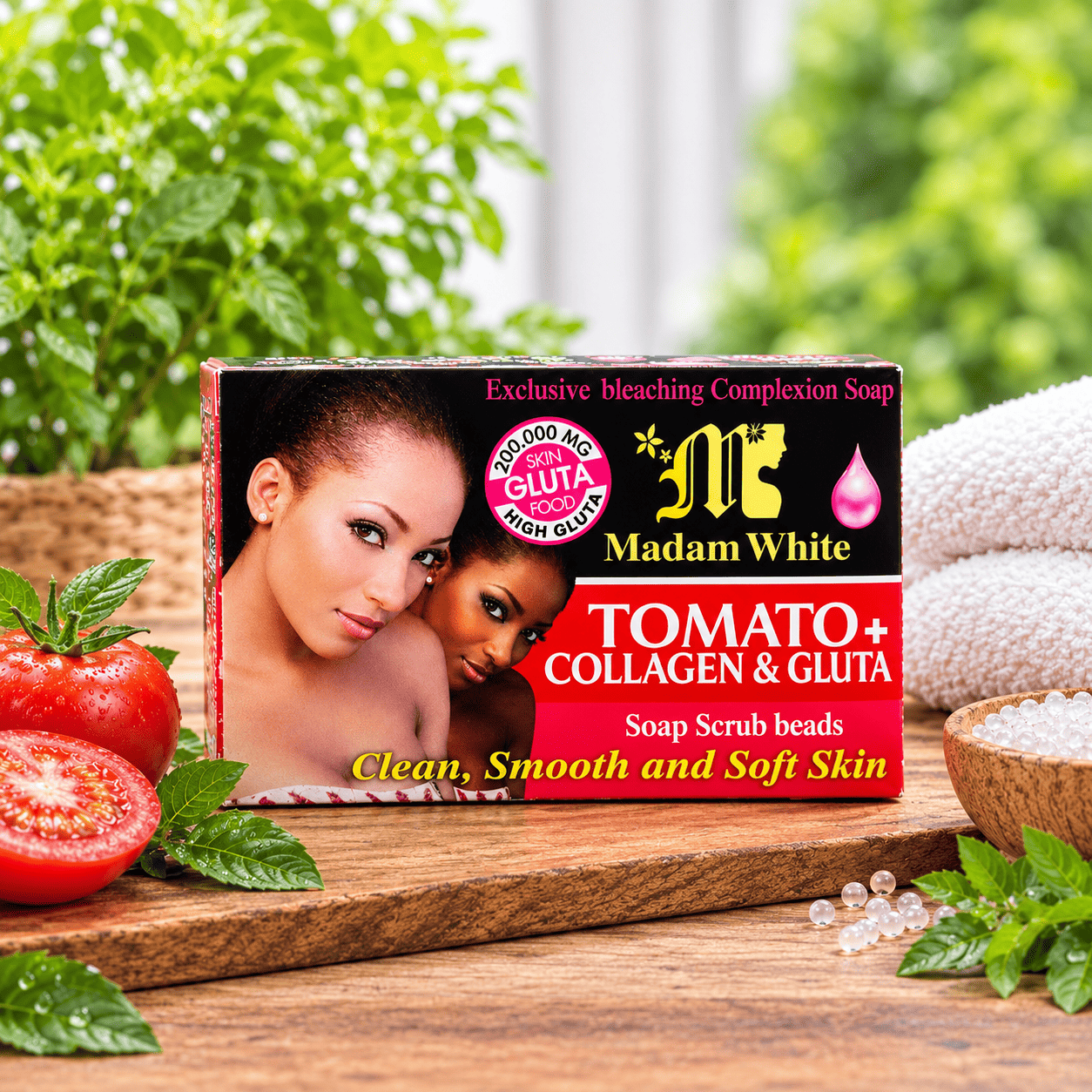 Madam White Tomato Collagen & Gluta Soap Madam White Tomato Collagen & Gluta Soap