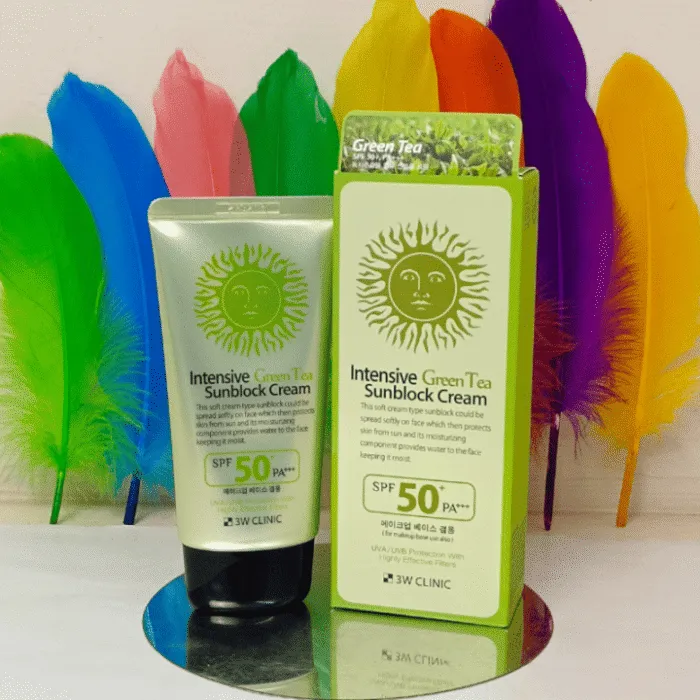 3W Clinic Intensive Green Tea Sunblock Cream